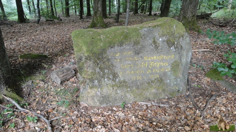 Ritterstein Nr. 304-2 Gewidmet dem Wald- und Wanderfreund Herrn Josef Fichtner Forstmeister in Elmstein 1936 - 1956.JPG - Ritterstein Nr.304 Gewidmet dem Wald- und Wanderfreund Herrn Josef Fichtner Forstmeister in Elmstein 1936 - 1956